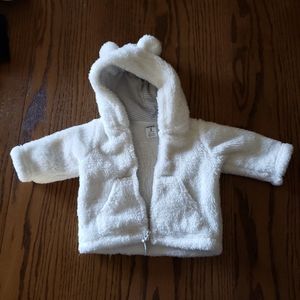 Carters Polar Bear Zip Up Jacket 3 Months EUC